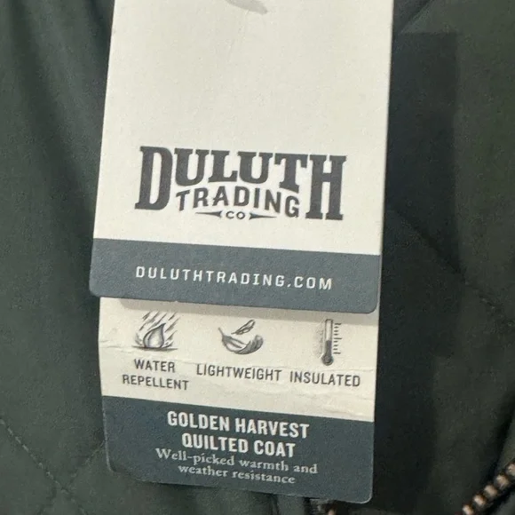 NWT Duluth trading company Women's Golden Harvest Quilted Coat size Medium - Picture 4 of 8